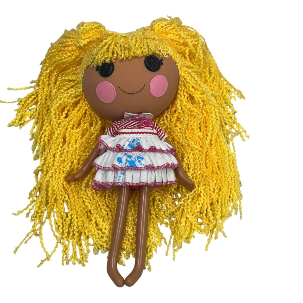 Lalaloopsy Silly Hair Spot Splatter Splash Doll Yellow Yarn Hair 2013 MGA 13in
